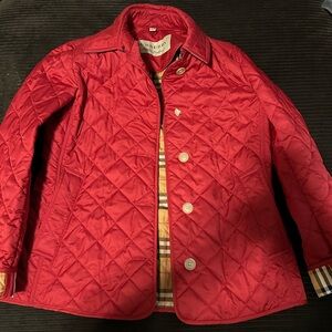 Burberry Red Quilted Jacket